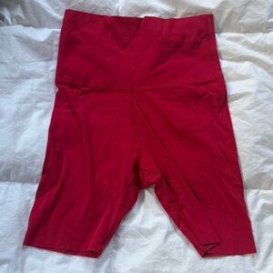 Nike Yoga Red High Waisted Shorts
